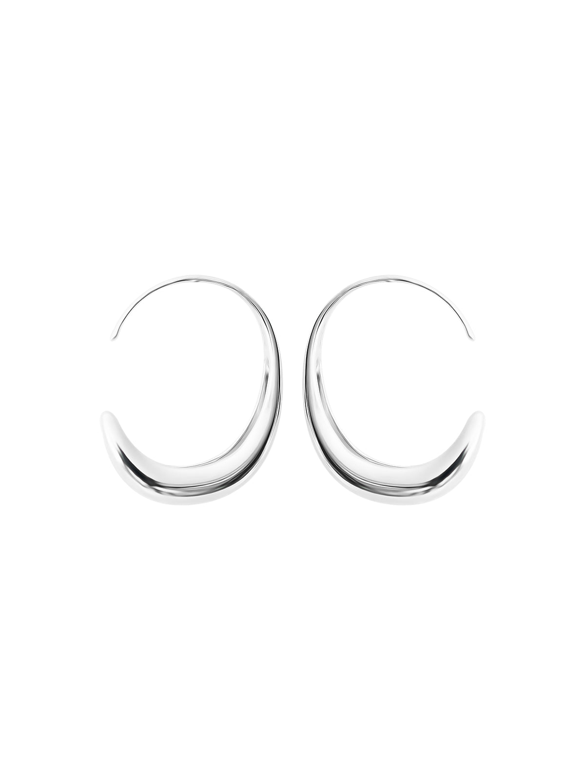 Pendientes Plata Media Luna