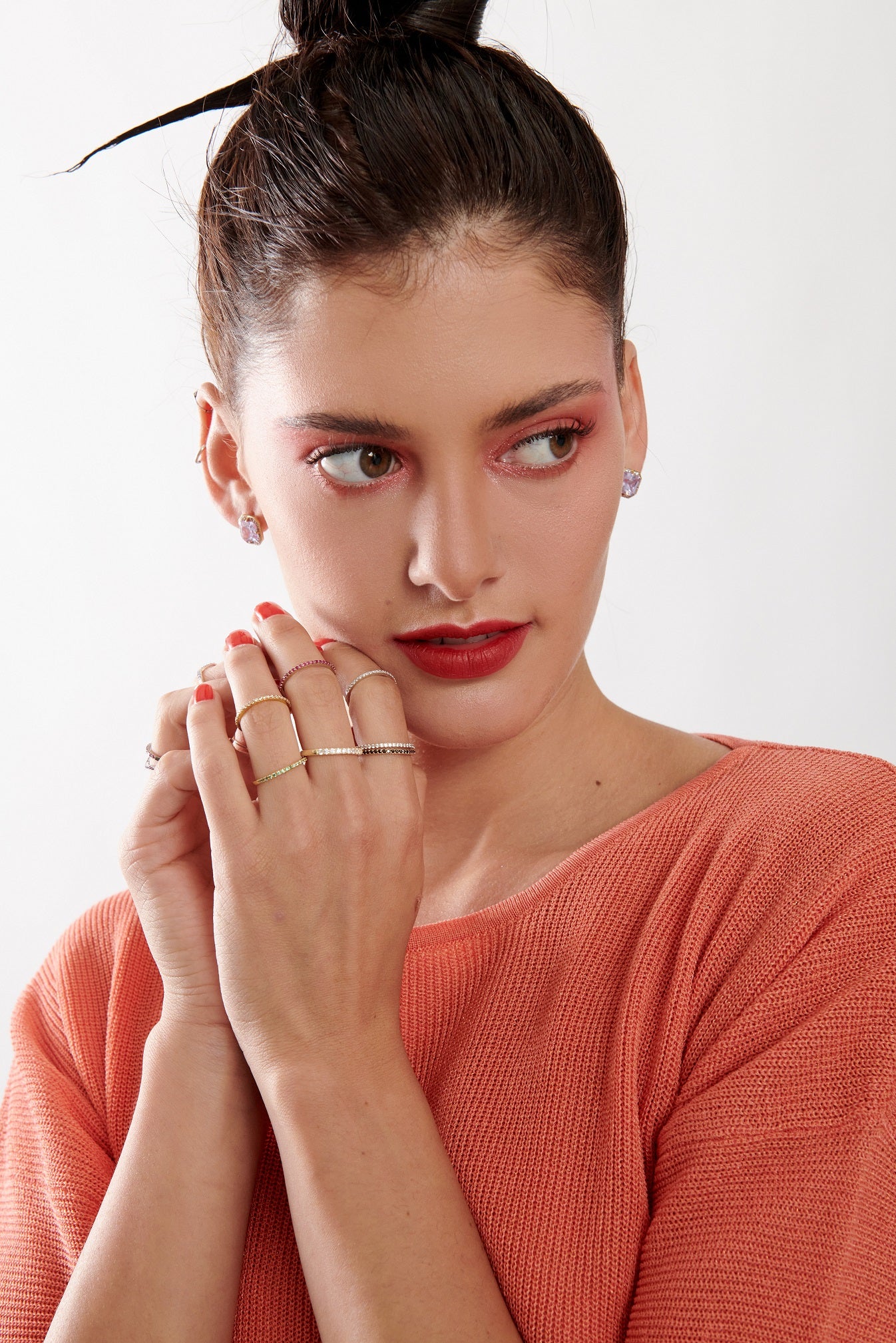Anillo Plata Simple Zirconia Blanca