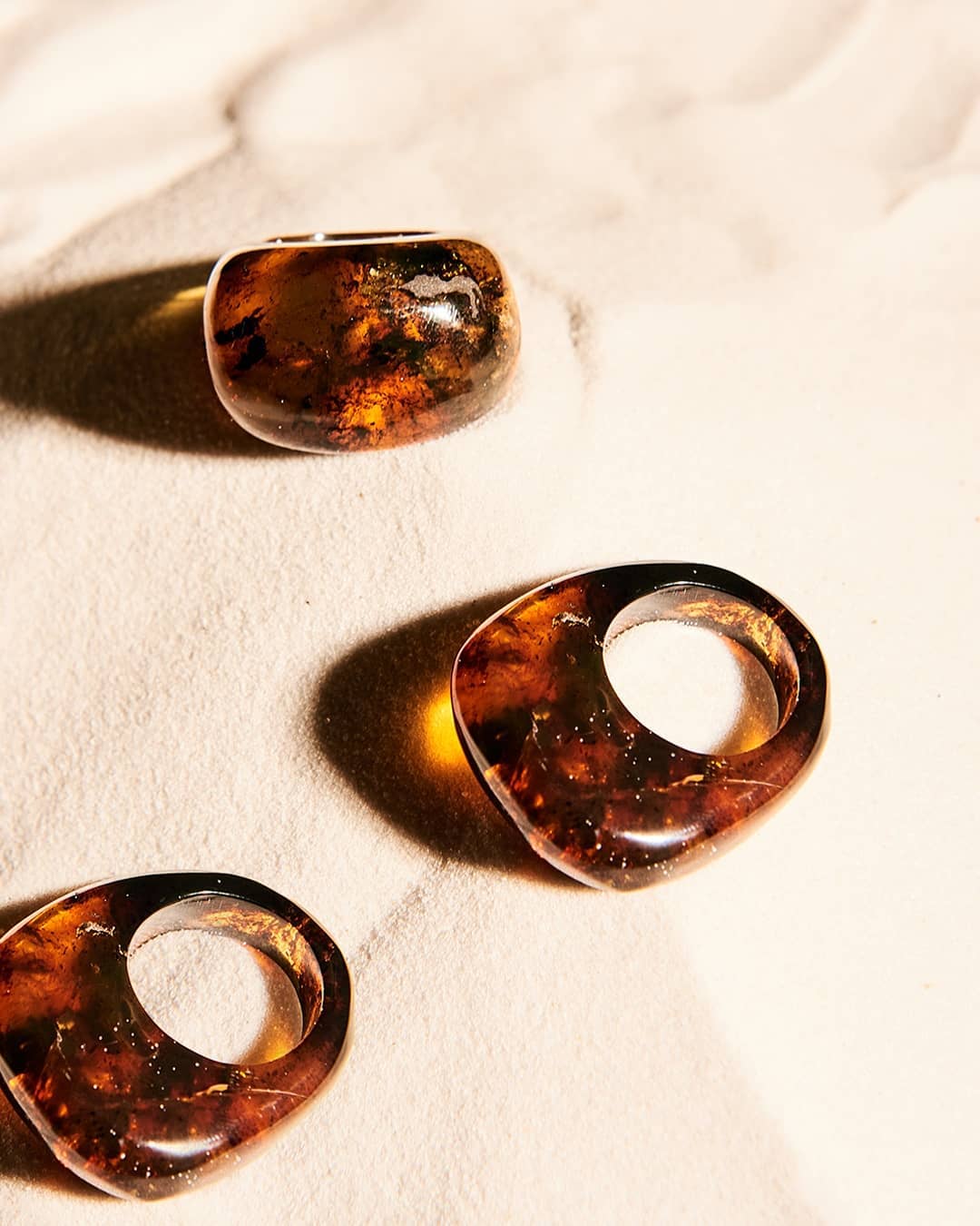 Anillo Piedra Ámbar Café