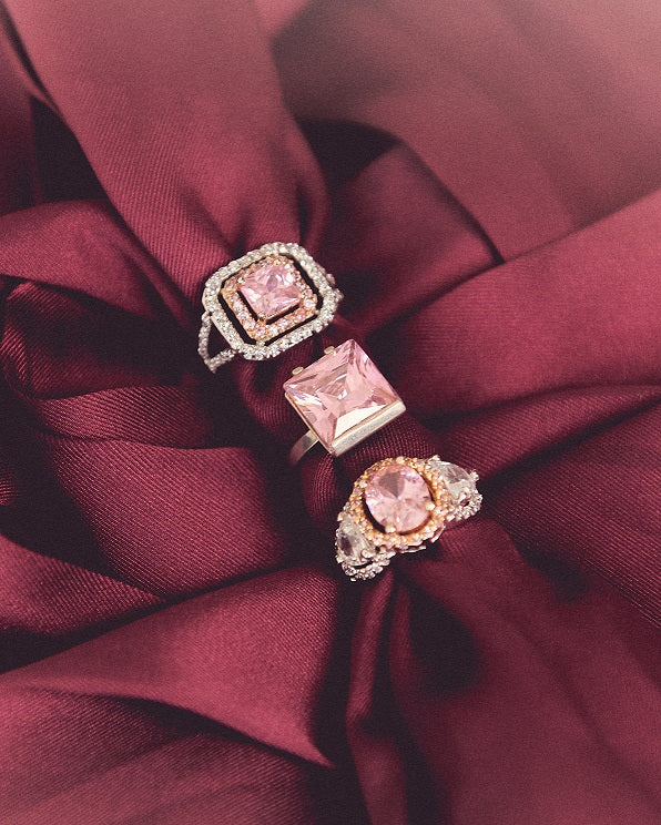 Anillo Plata Zirconia XL Rosa