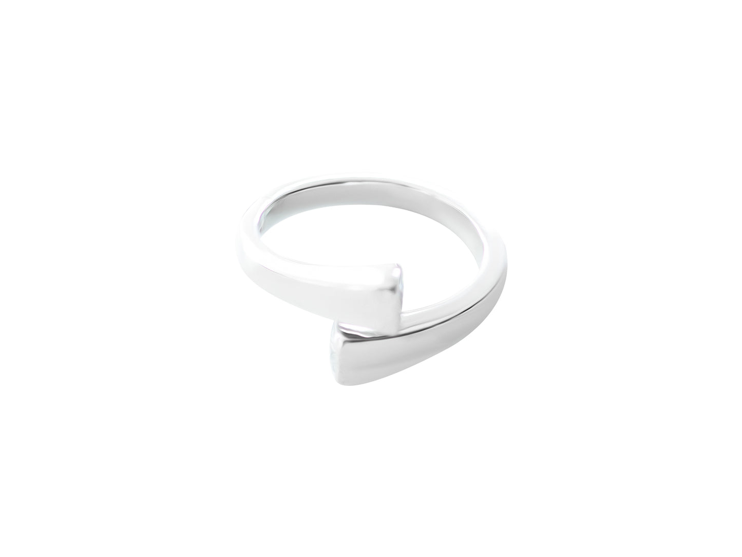 Anillo Plata Torcido Zirconia Blanca