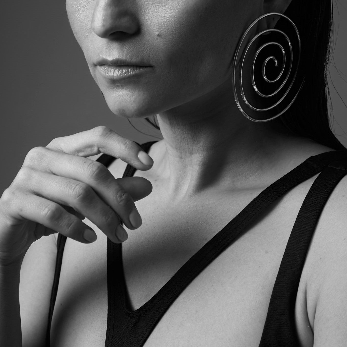 Aretes Dorados Espiral