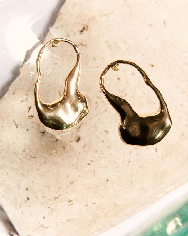 Aretes Bean Dorados