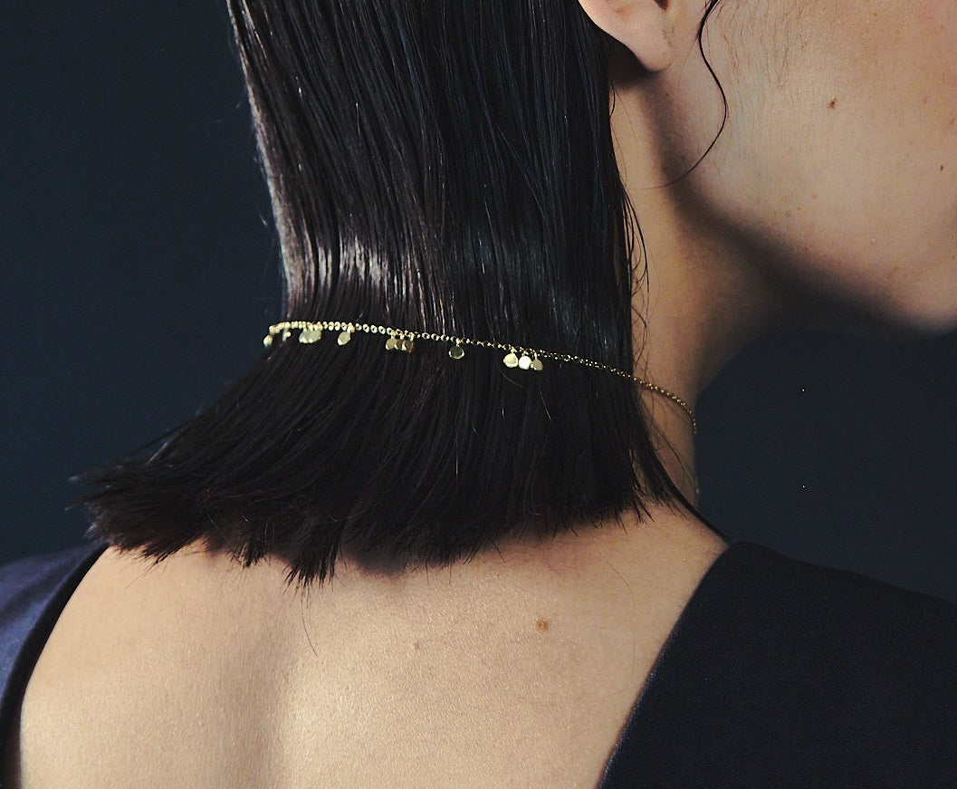 Collar Dorado Colgantes Circulares