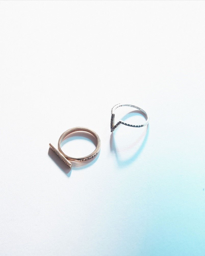 Anillo Rosa Barra Zirconia