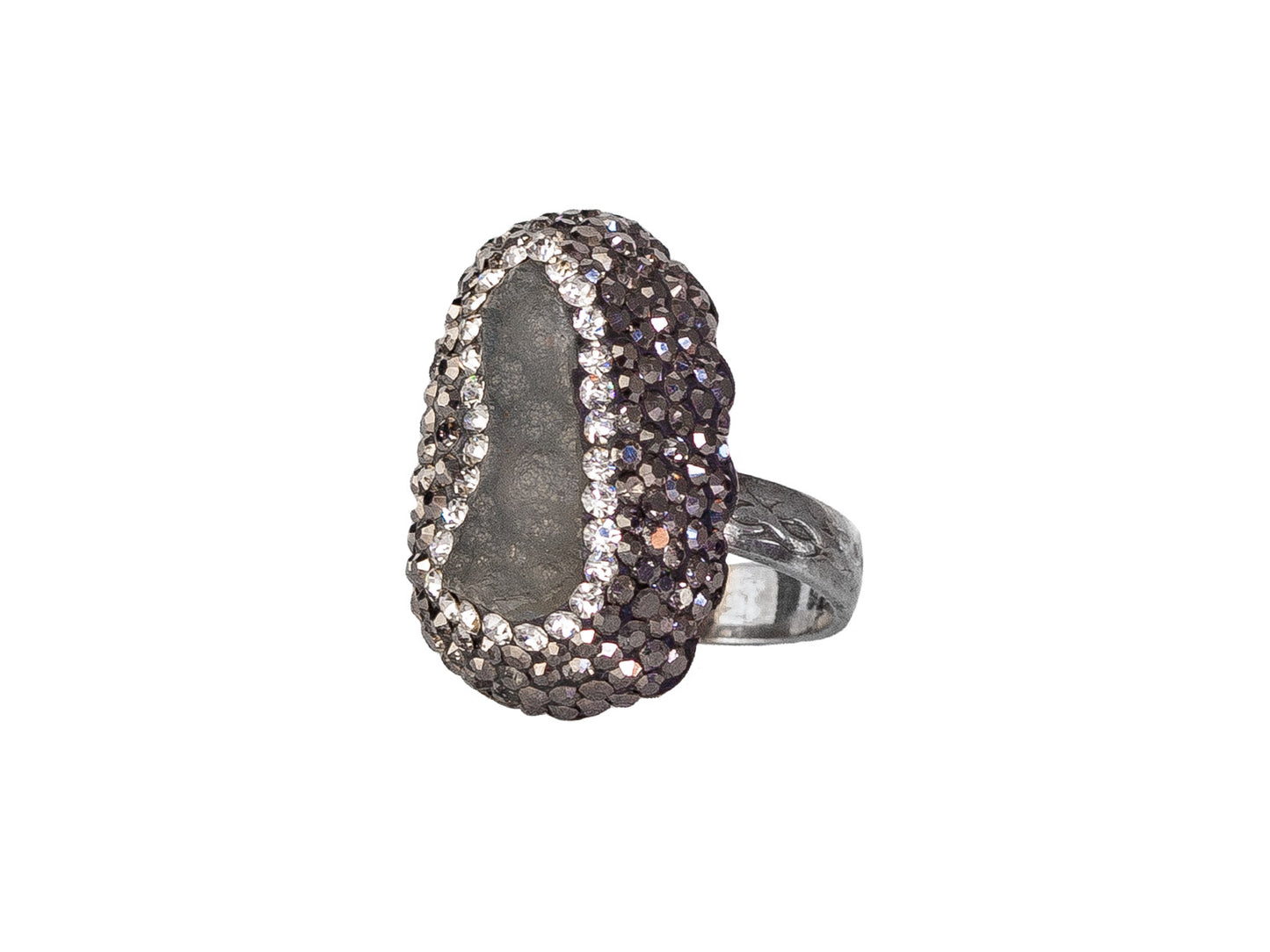 Anillo Plata Zirconia y Cuarzo Chico