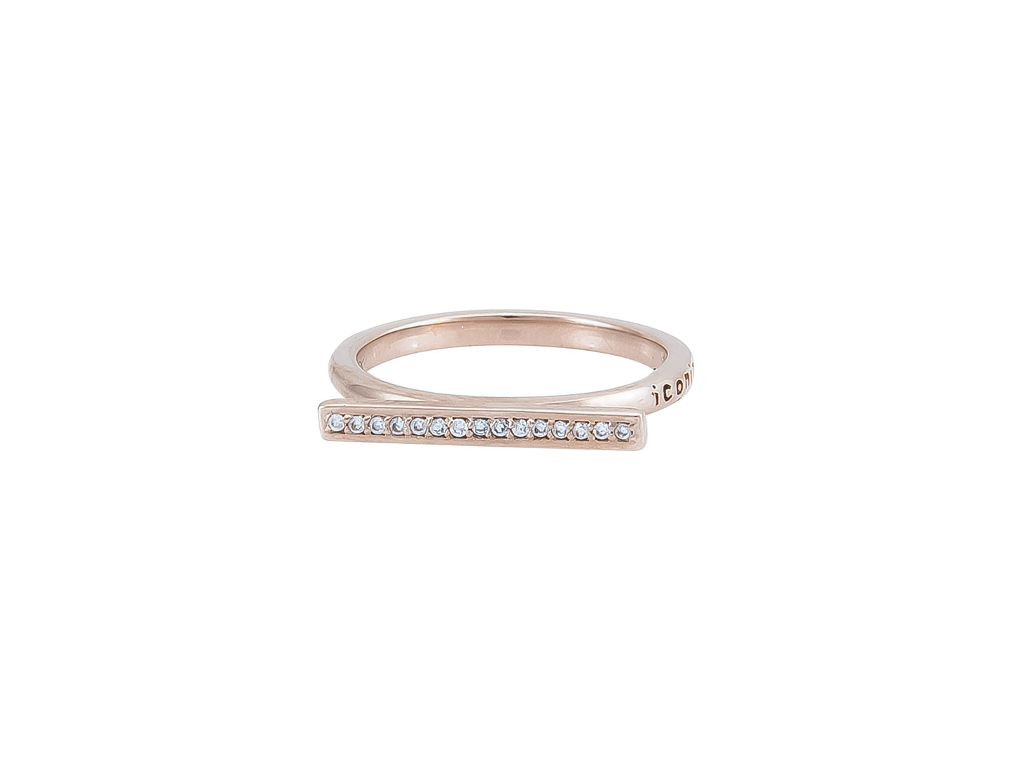 Anillo Rosa Barra Zirconia