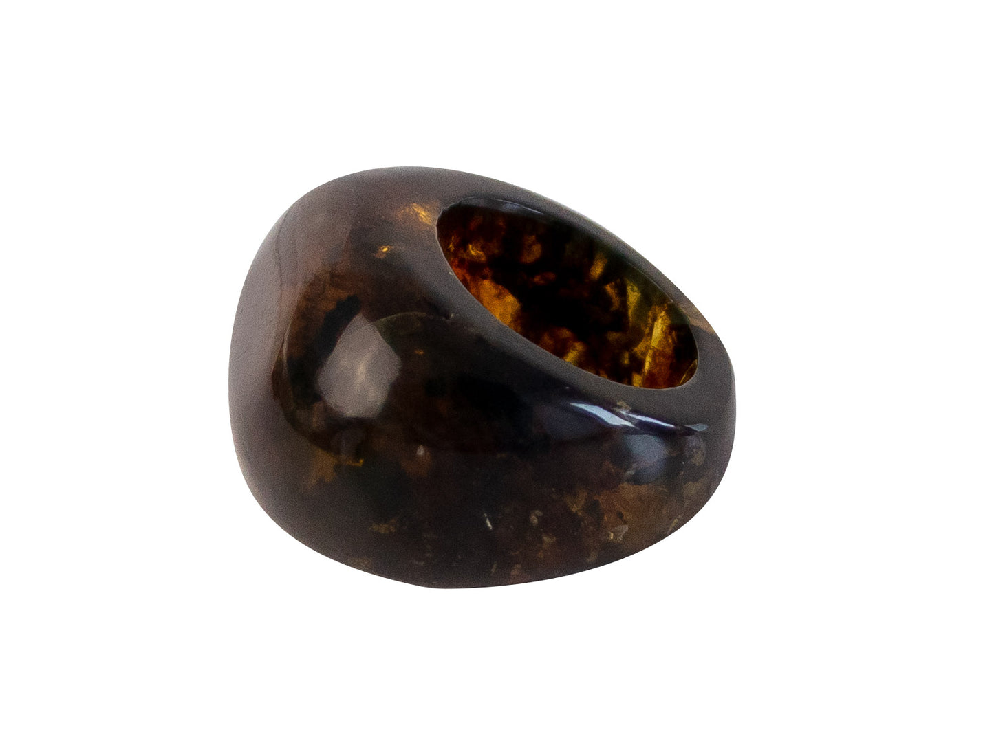 Anillo Piedra Ámbar Café