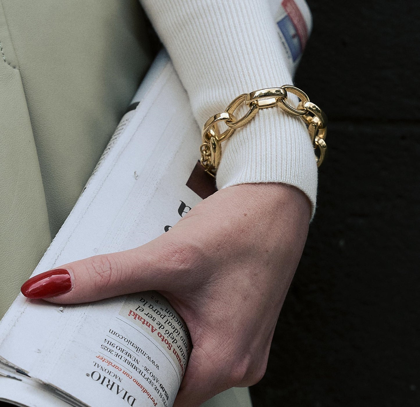 Pulsera Dorada Eslabones