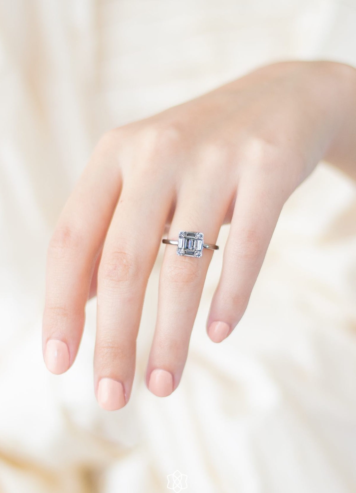 Anillo Solitario Plata