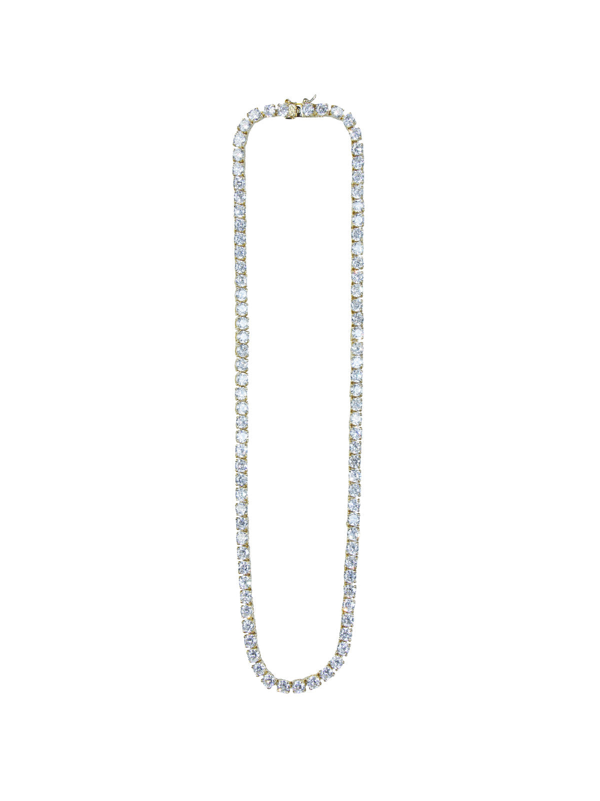 Cadena Dorada Zirconia Blanca
