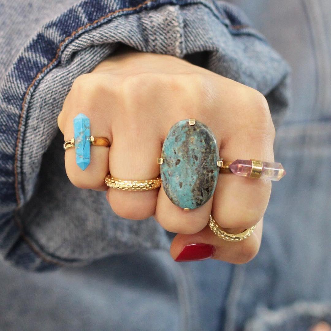 Anillos con piedra azul turquesa new arrivals