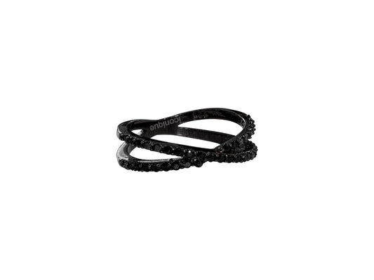 Anillo Cruzado Negro
