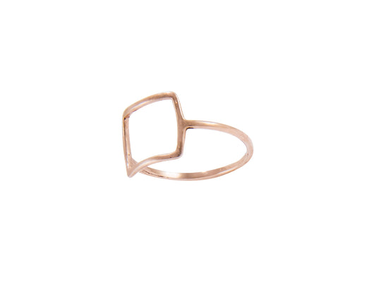 Anillo Cuadrado Rosa