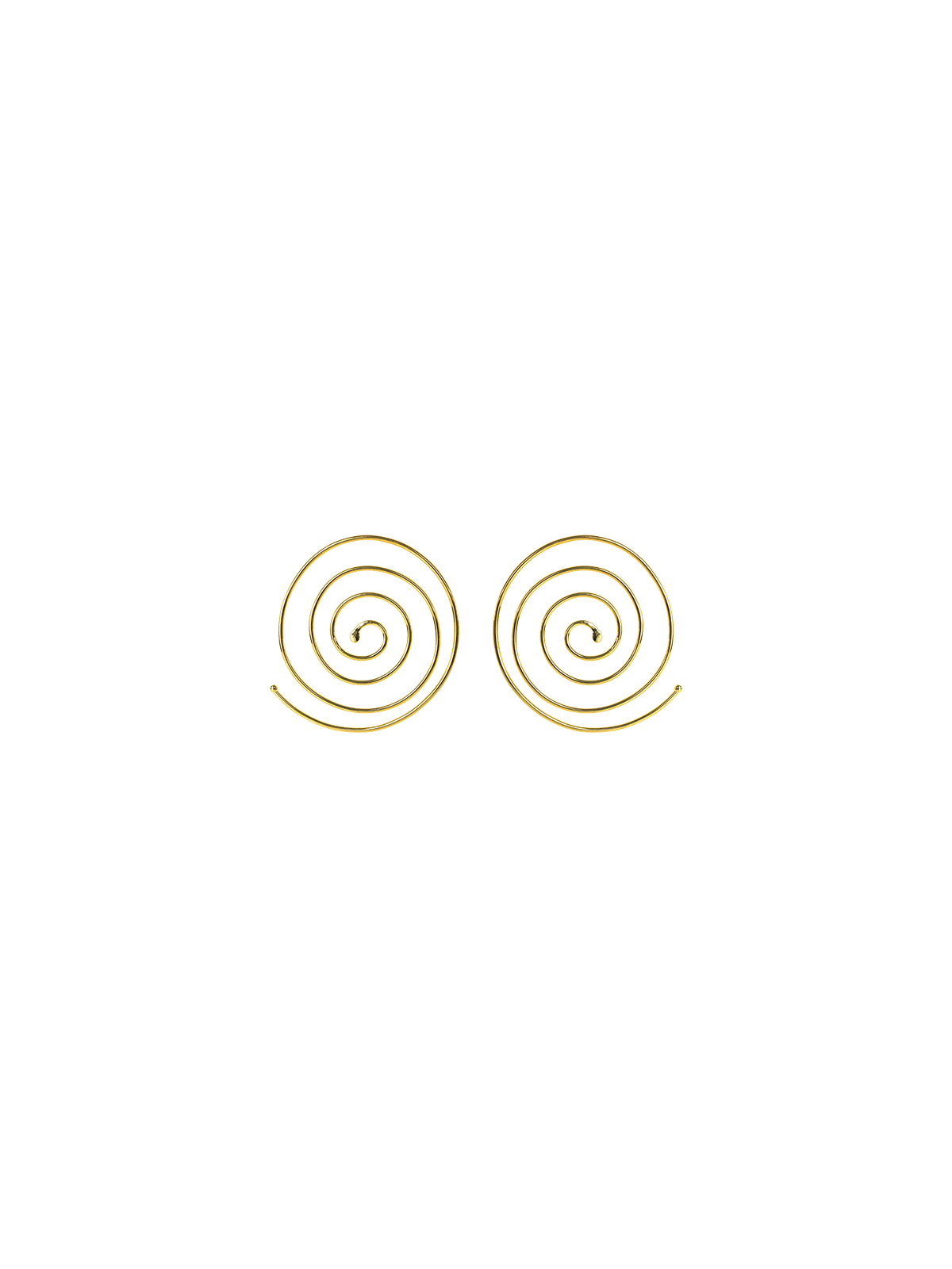 Aretes Dorados Espiral